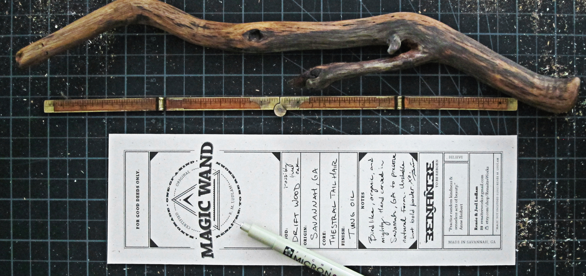 Our one-of-a-kind wands come with a certificate of authenticity. 