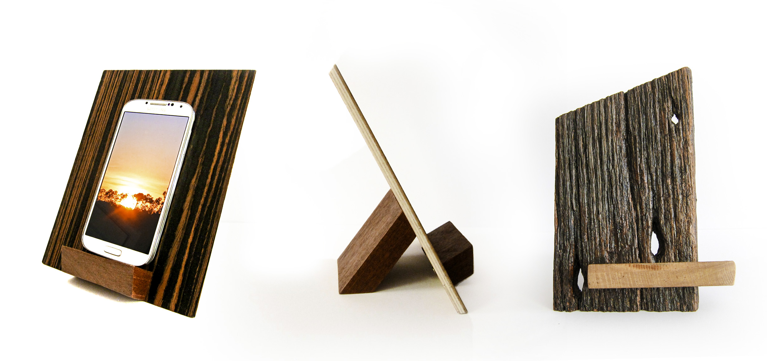 Various designs handmade with reclaimed wood.