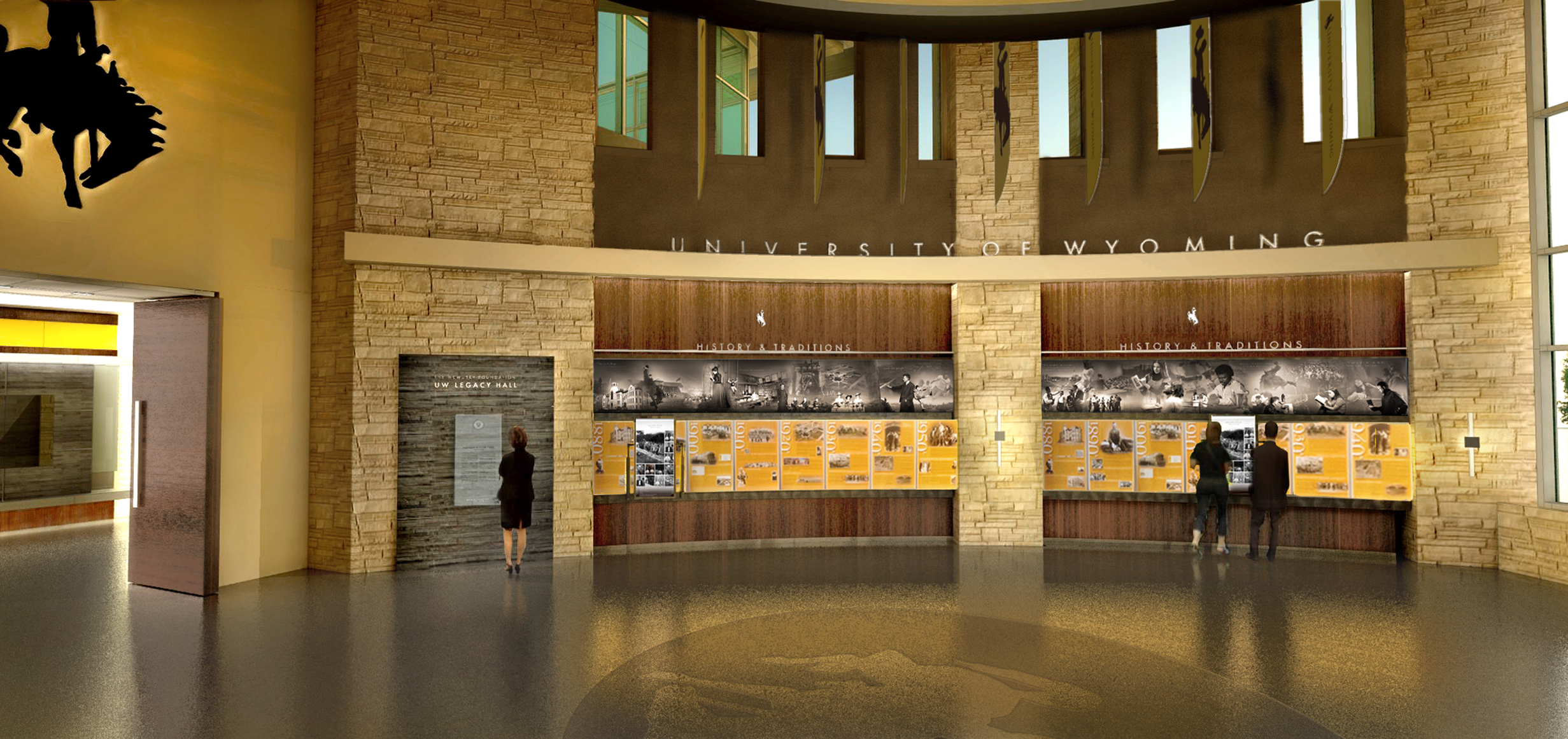 Concept design for the Legacy Hall timeline