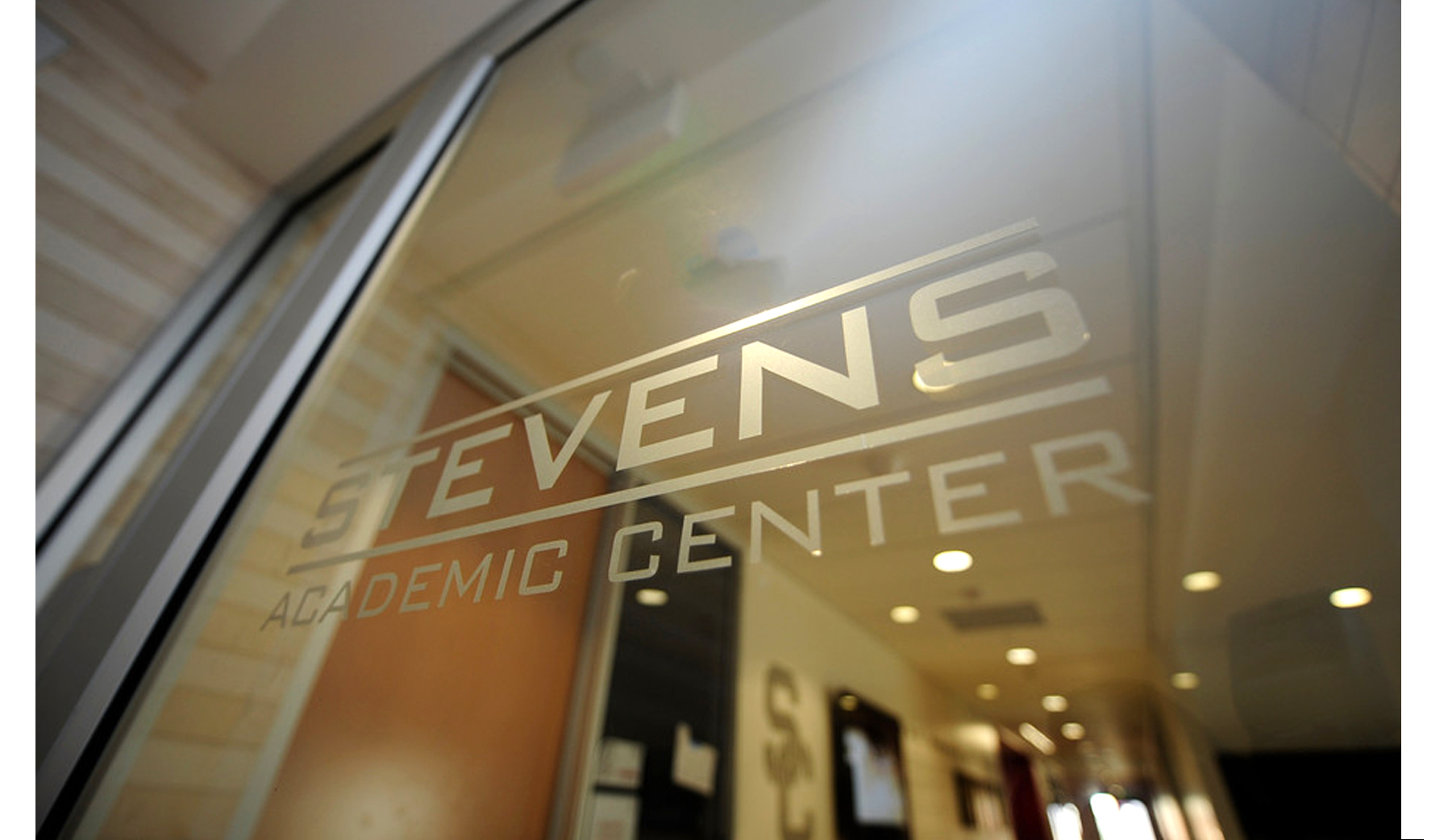 John McKay Center Installation image: Glass branding throughout complex