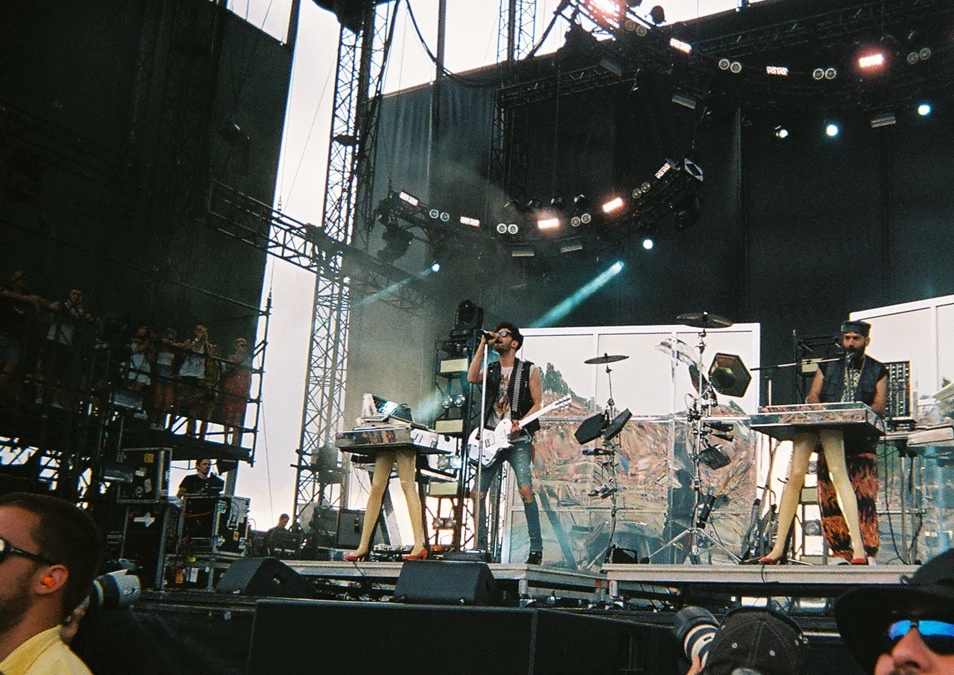 Upfront for Chromeo in one of the largest crowds at the entire festival