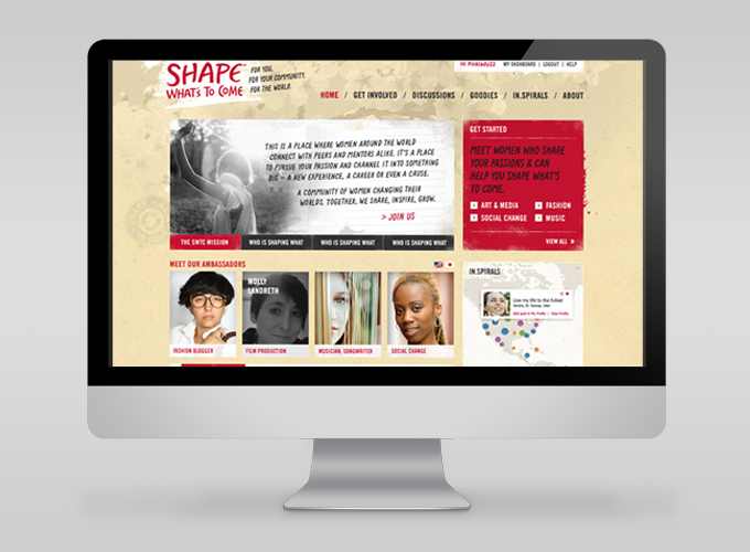Final direction; website design - landing page.