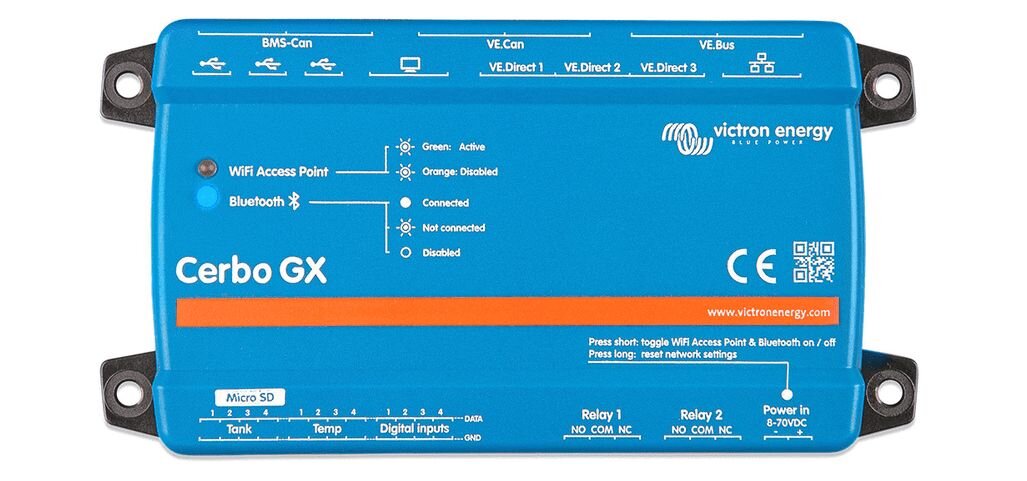 GX系列的最新版本-新Cerbo GX监控和通信中心。在我们的Victron视频评论中查看有关Cerbo GX的完整详细信息