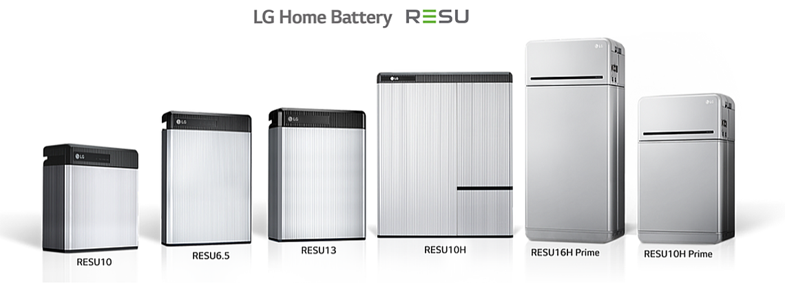 完整的LG RESU电池系列，包括新的Prime电池系列-图片来源LG
