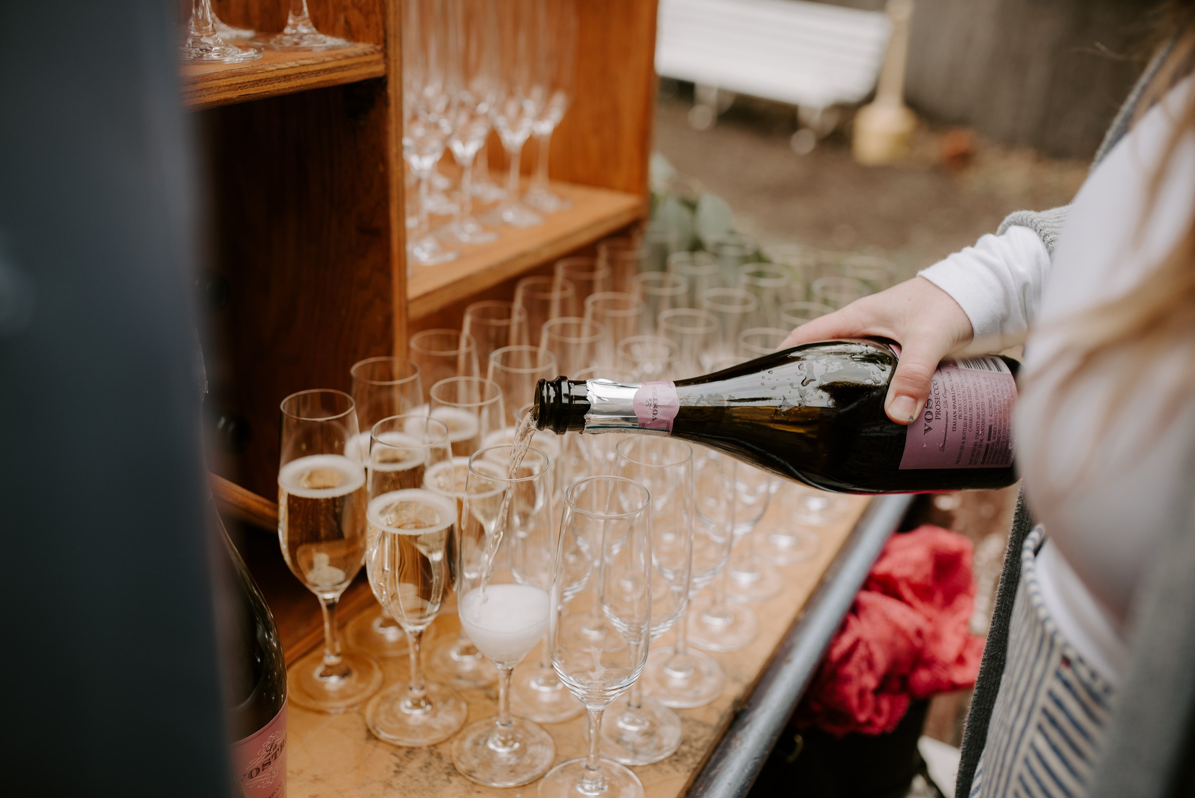  champagne cart wedding details vuka collective austin texas 