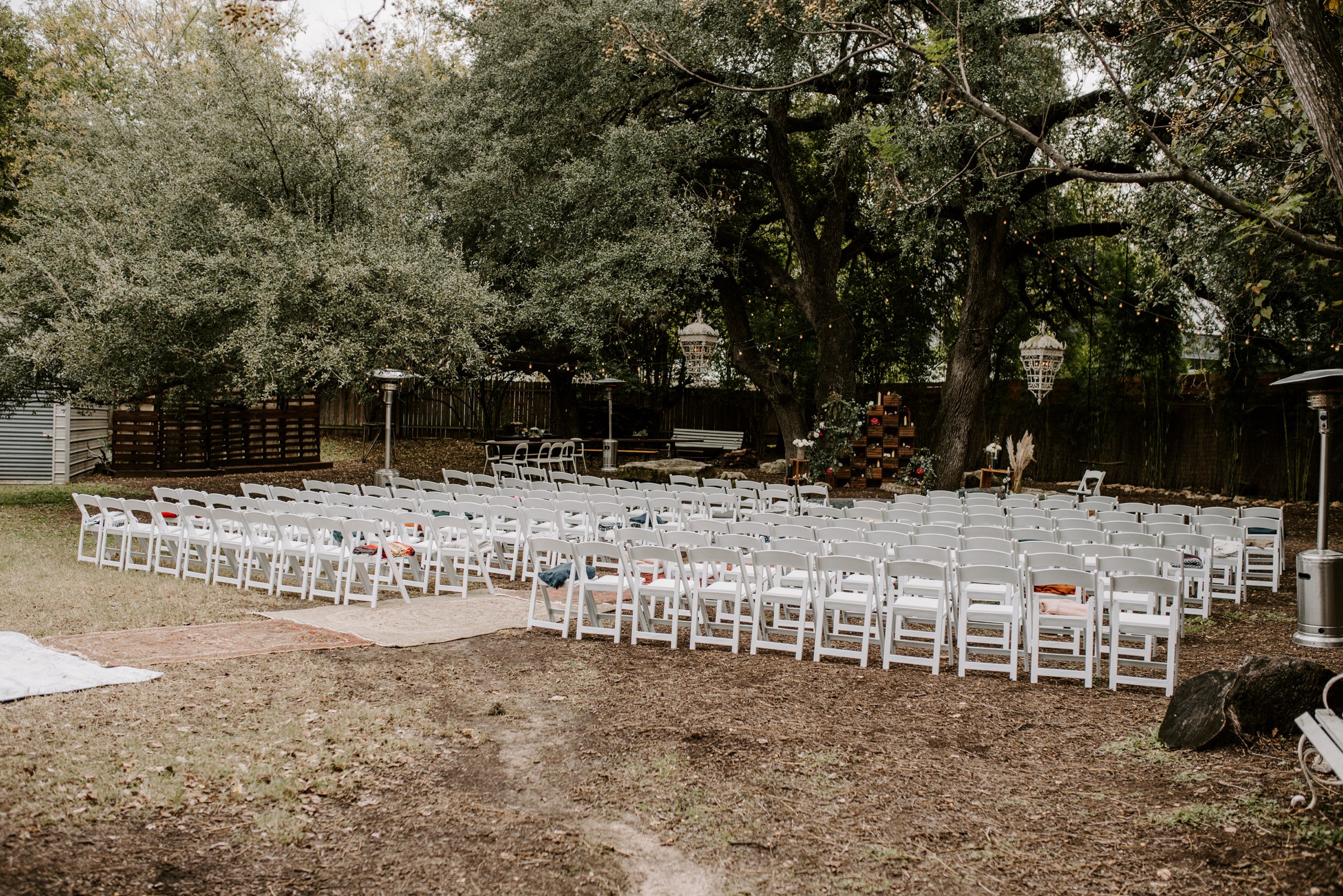  vuka collective austin&nbsp;backyard outdoor&nbsp;wedding venue ceremony details  