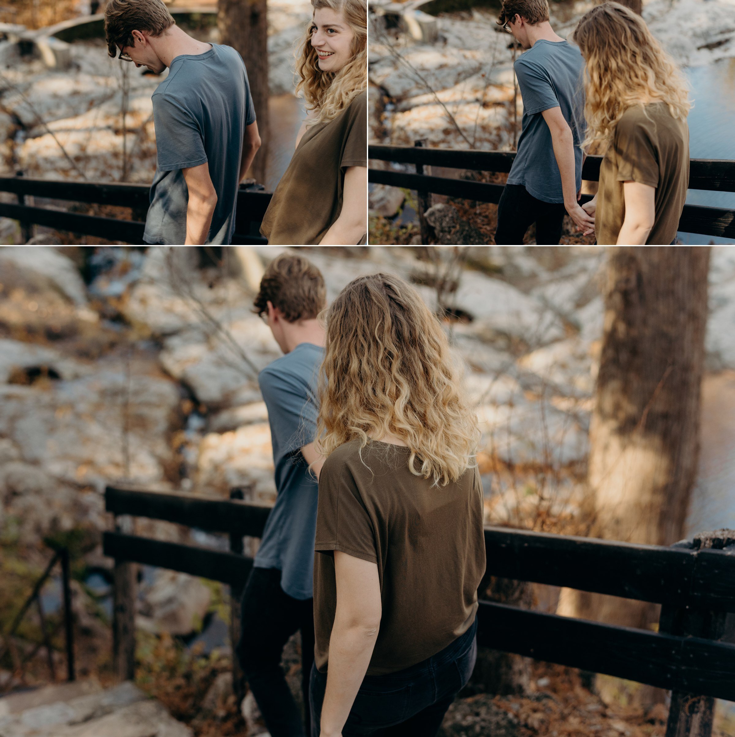  couple walking krause springs engagement session 