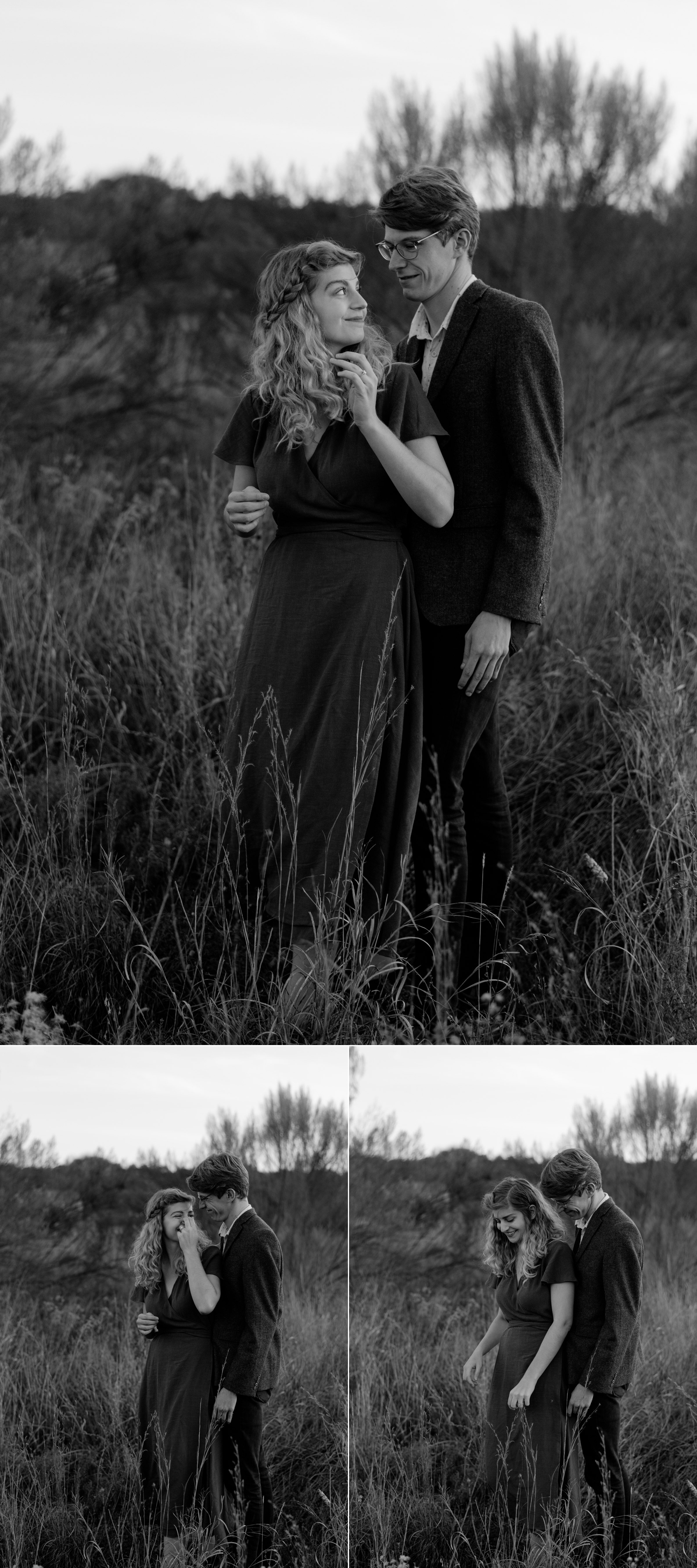  cinematic portraits couple in field commons ford ranch park austin texas engagement session 