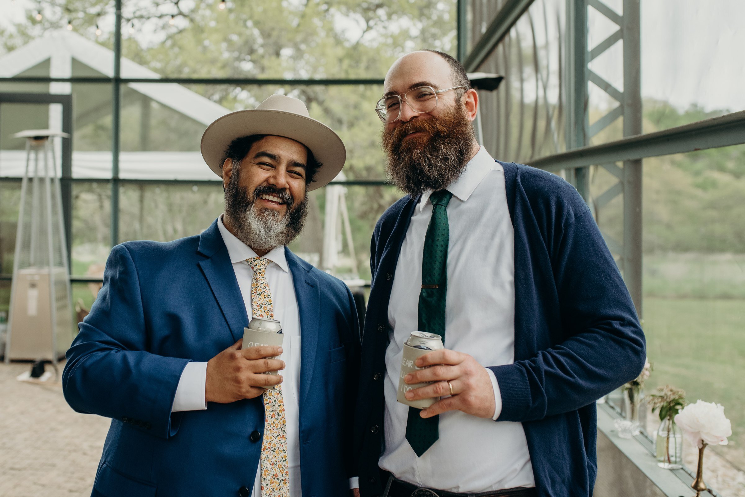  groomsmen plant at kyle wedding venue austin texas 
