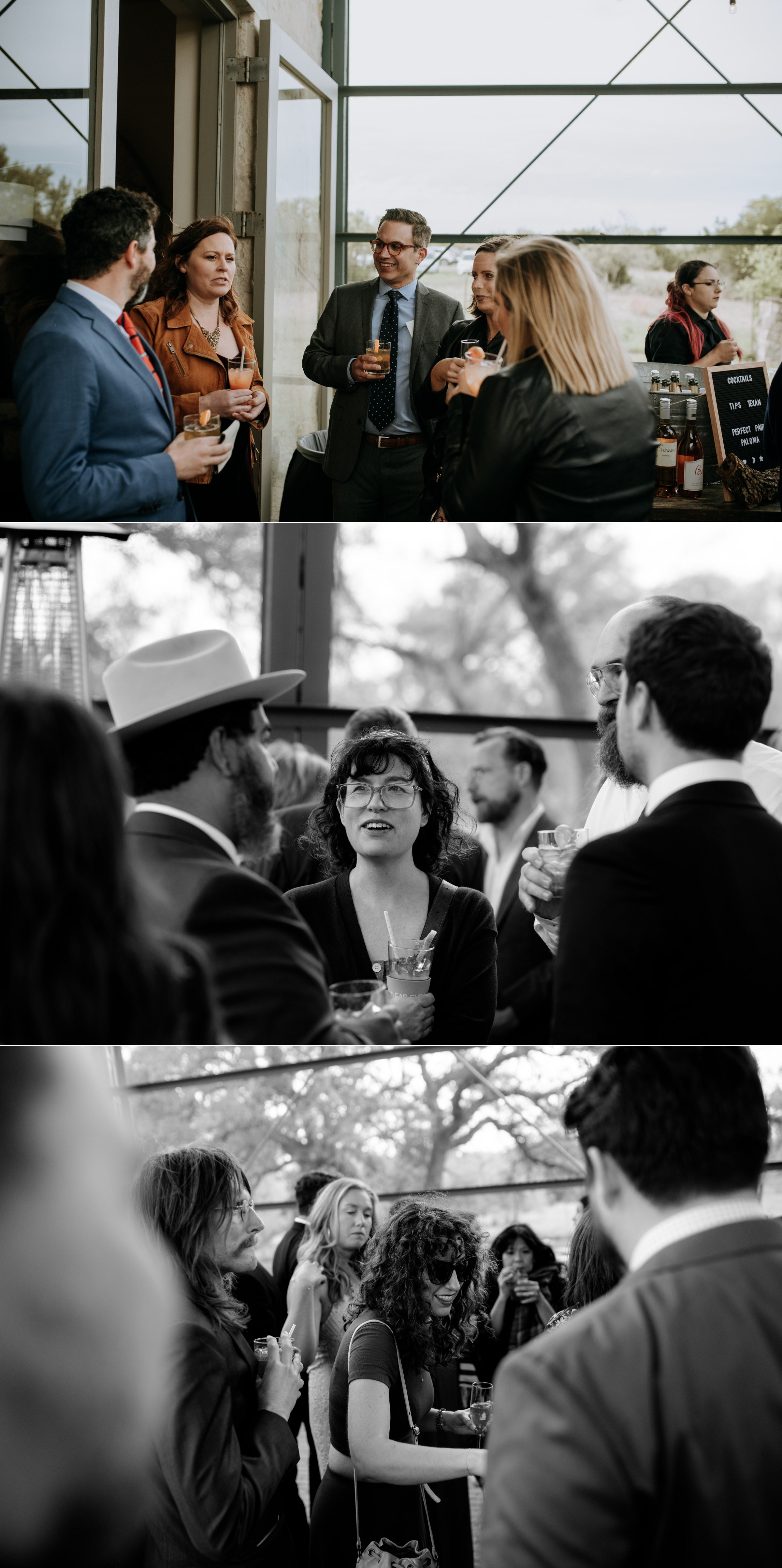  guests during reception at wedding in austin texas 