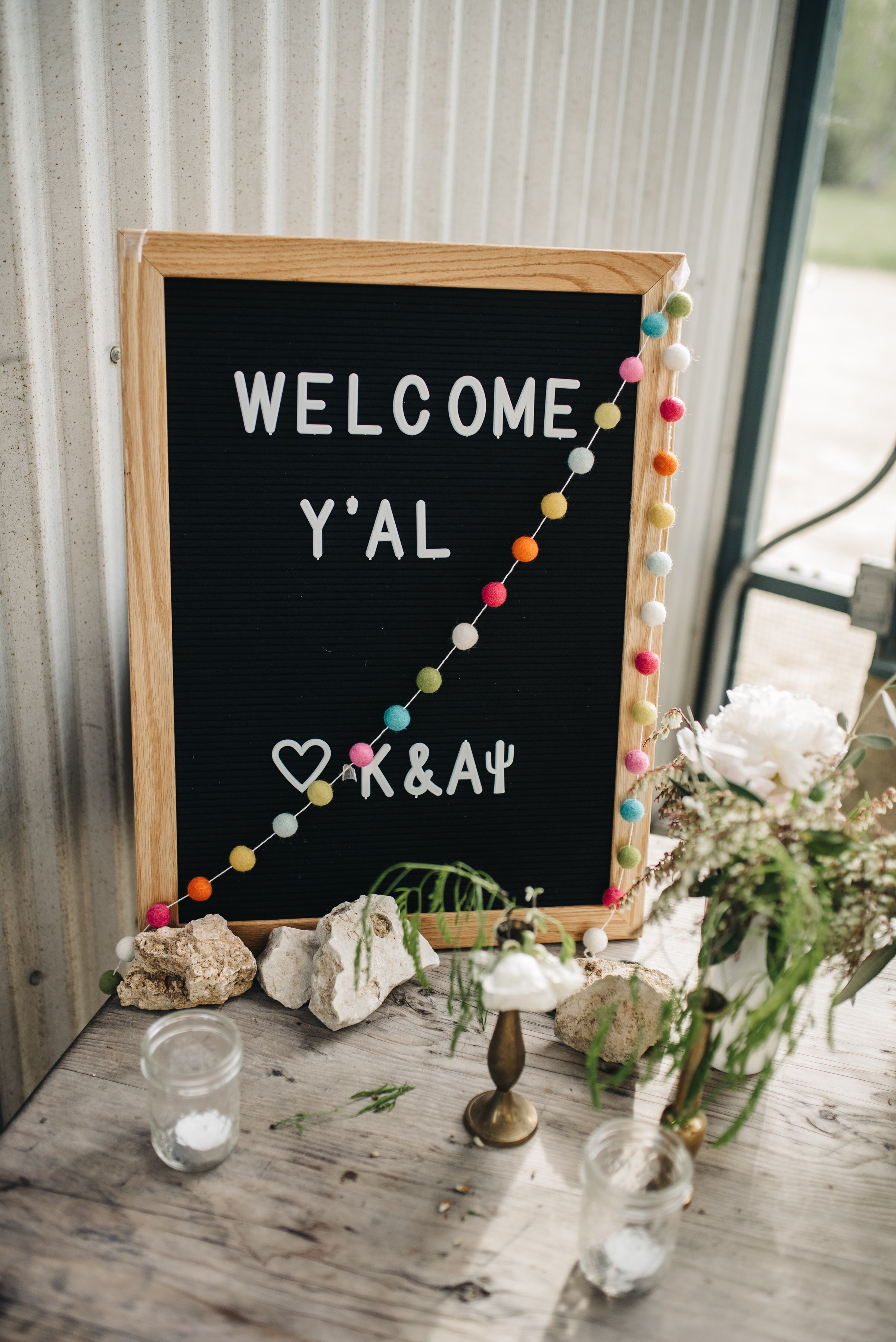  welcome y’all wedding sign austin texas 