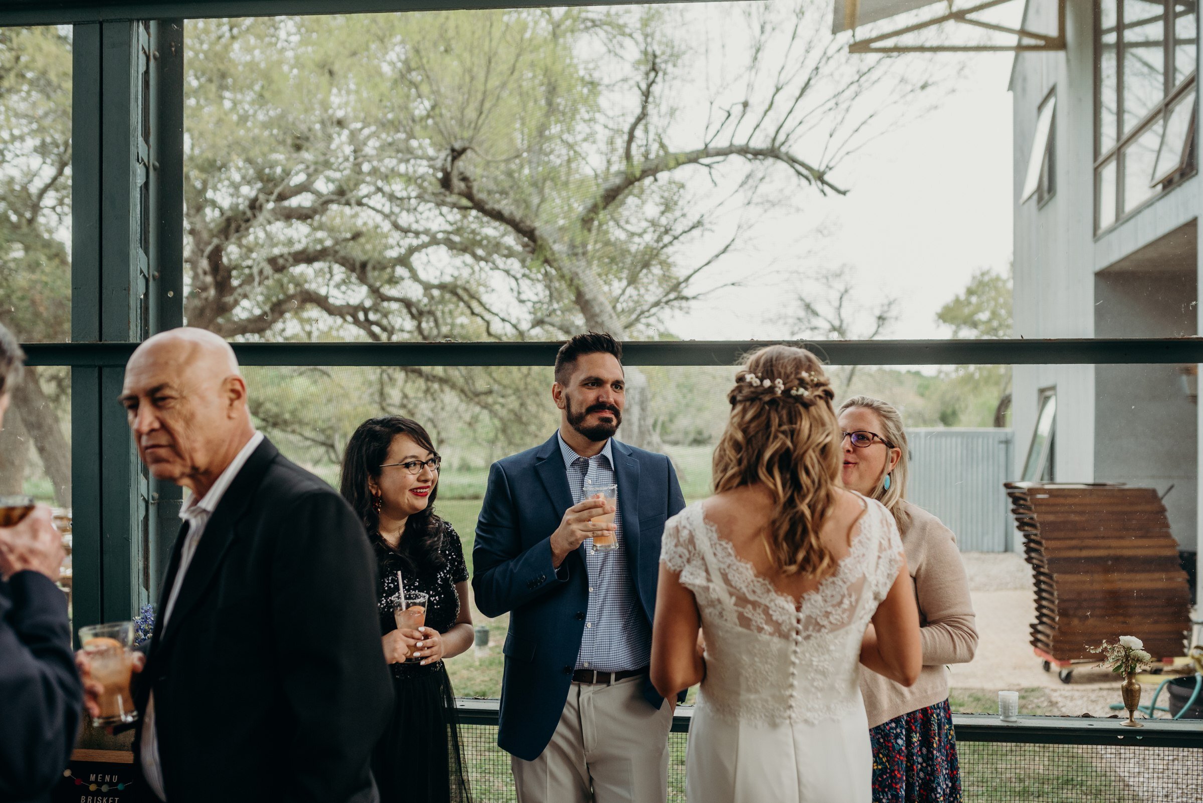  guests during reception at wedding in austin texas 