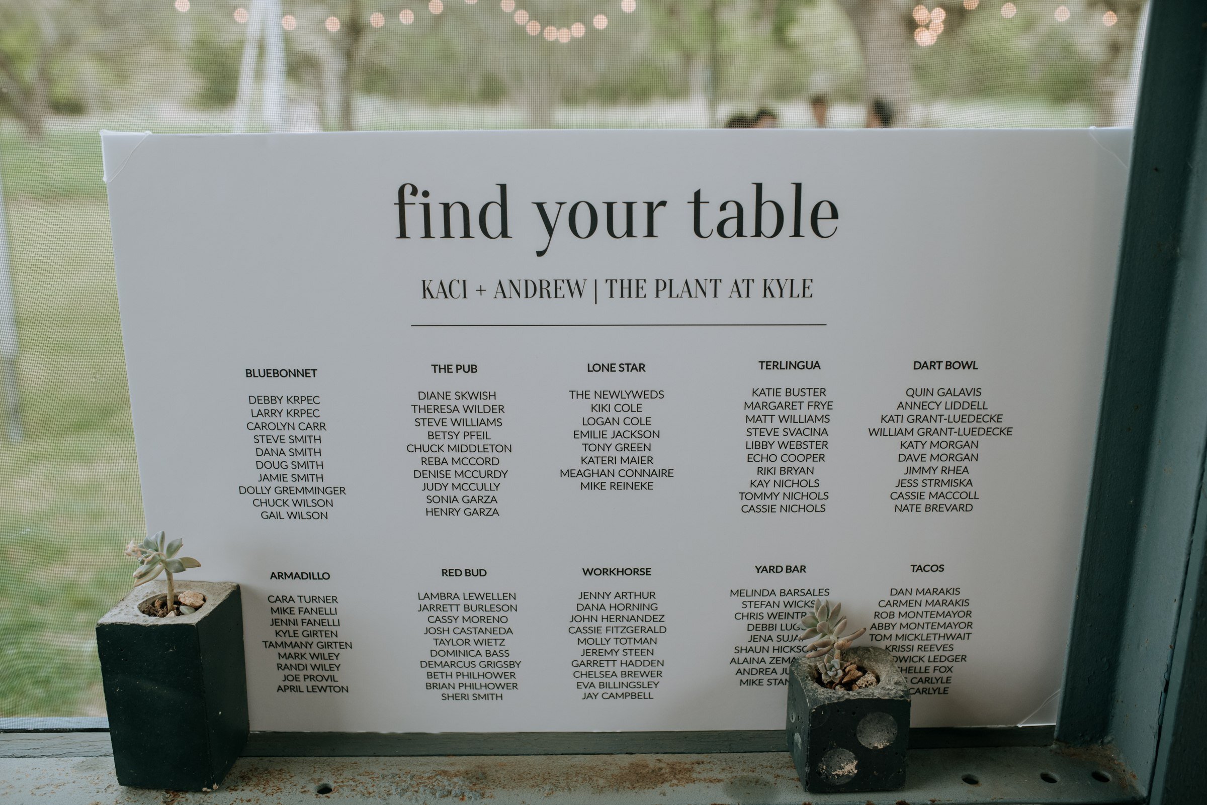  find your table wedding sign austin texas 