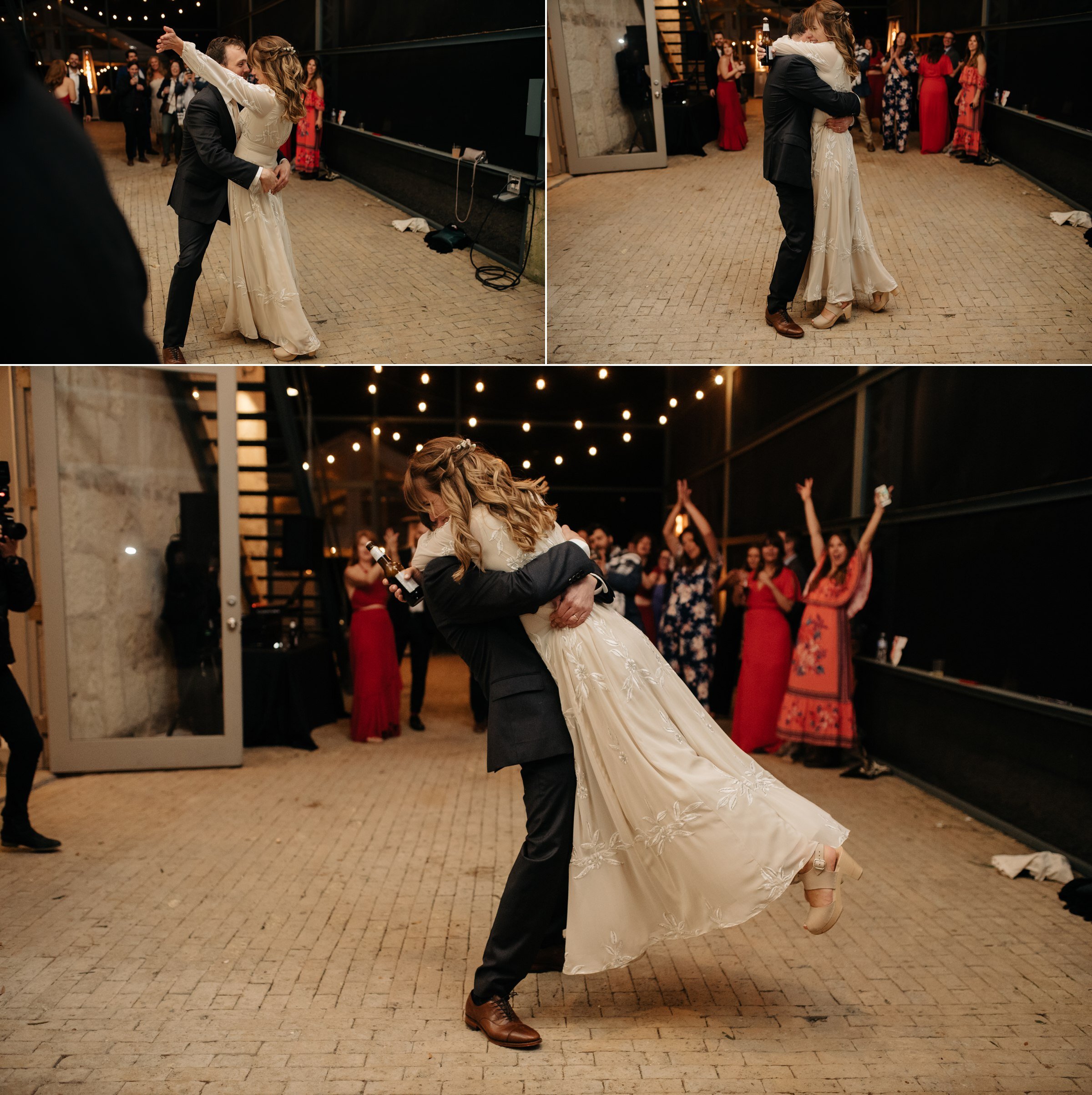  bride and groom dance plant at kyle wedding venue austin texas 