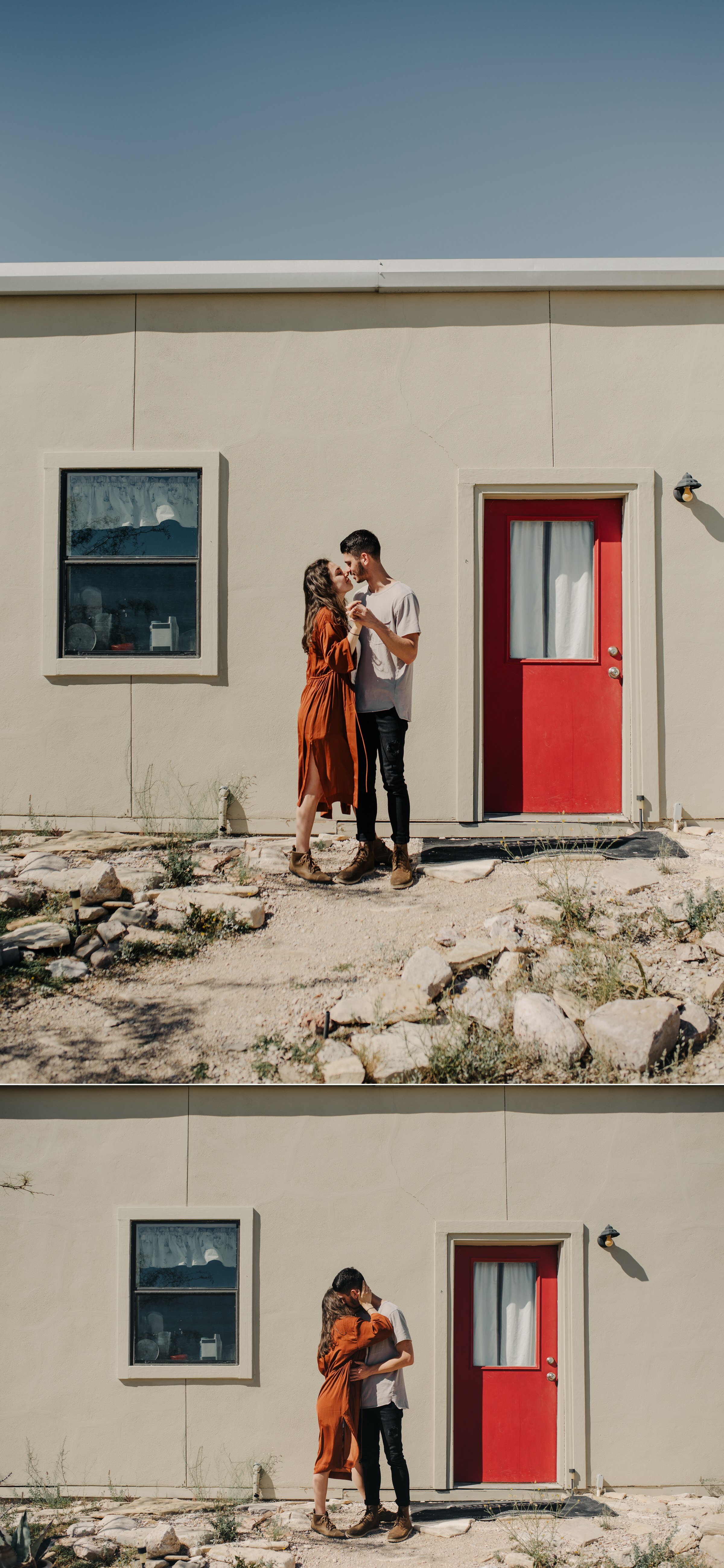  couple in front of casita terlingua west texas big bend couples session 