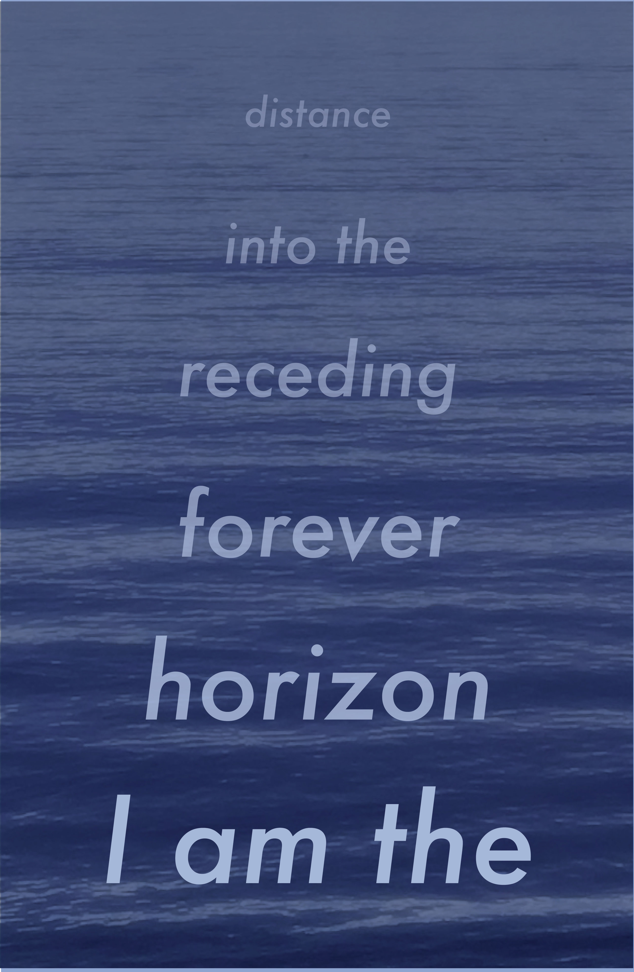 This poster features the final line from an essay I wrote after I felt underappreciated. I wanted the poster to be quietly powerful, one that is visually strong enough to carry the weight of the words. A serif felt too delicate, and many sans-serif fonts lack character. Futura was the perfect choice for this because it is a strong and relatively unconventional font. Futura is often found in Barbara Kruger’s work, which mostly highlight poignant phrases and social commentary.