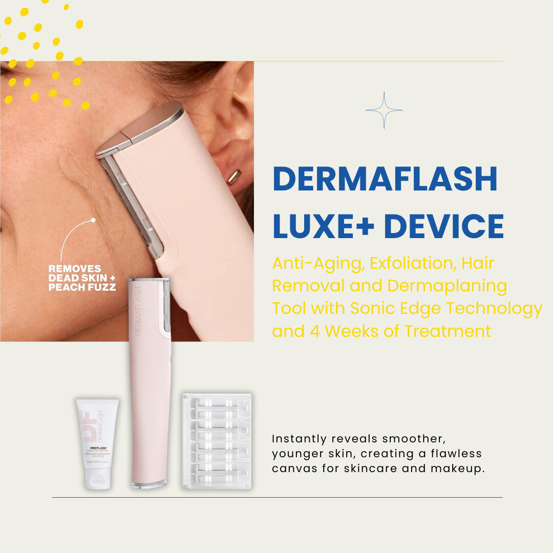 Unlock your skin's true potential with DERMAFLASH LUXE+! ✨ Say goodbye to dullness, wrinkles, and unwanted hair with this all-in-one beauty powerhouse. Experience the magic of sonic edge technology for professional-grade exfoliation, anti-aging benef