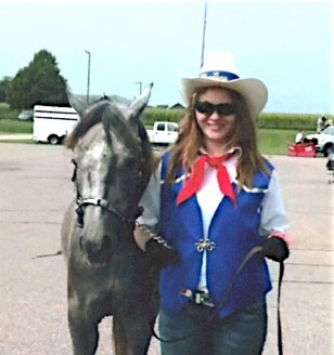 Sarah Gay and the beautiful and unusual gray Morgan, Georgia, are headed to the Midwest Horse Fair.