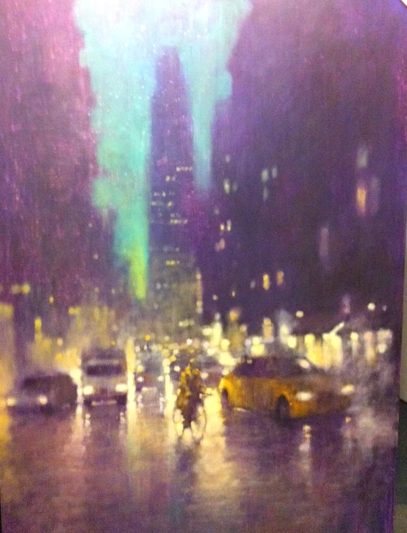 Lone Cyclist, New York