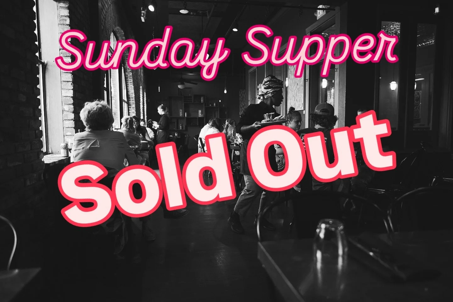 Thank you to everyone who joined us for Sunday Supper last night! The energy was incredible &mdash; cozy tables, great conversation, and the sound of glasses clinking all evening long. We sold out by 7PM and couldn&rsquo;t be more grateful for the am