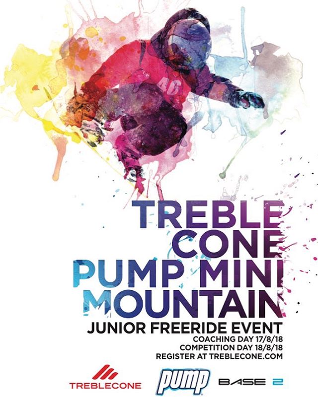 @trebleconenz Mini Mountain is on for this Saturday!
This is a super fun event for 8 - 16 year olds to test their skills as Freeriders!
To enter, head to the Treblecone website and go to the tabs - What&rsquo;s Happening/events and scroll down to Pum