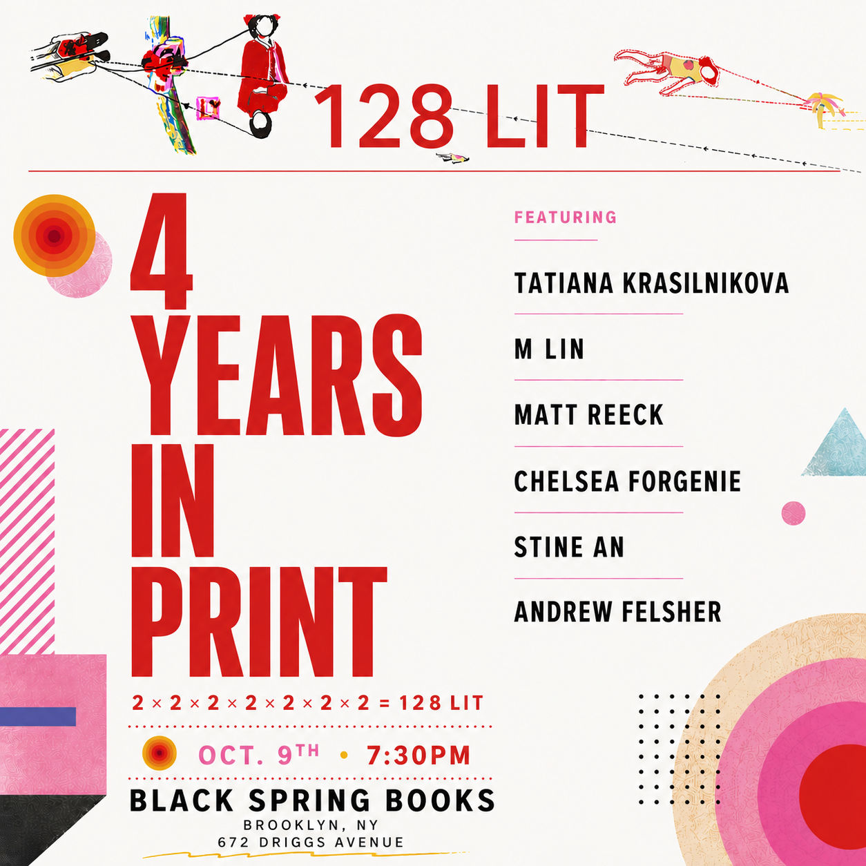 Celebrate 4 Years of 128 LIT at Black Spring Books