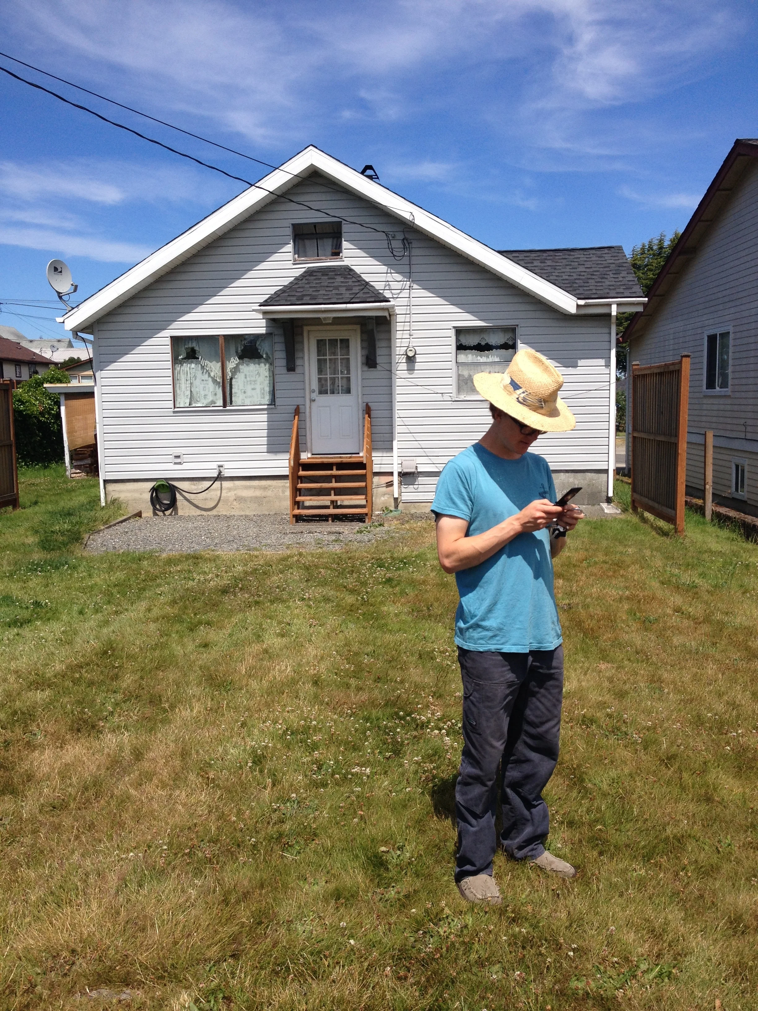 Nick in his backyard in Port Angeles, where he works with the Washington Conservation Corp (WCC). He's also there for the great surf..... 