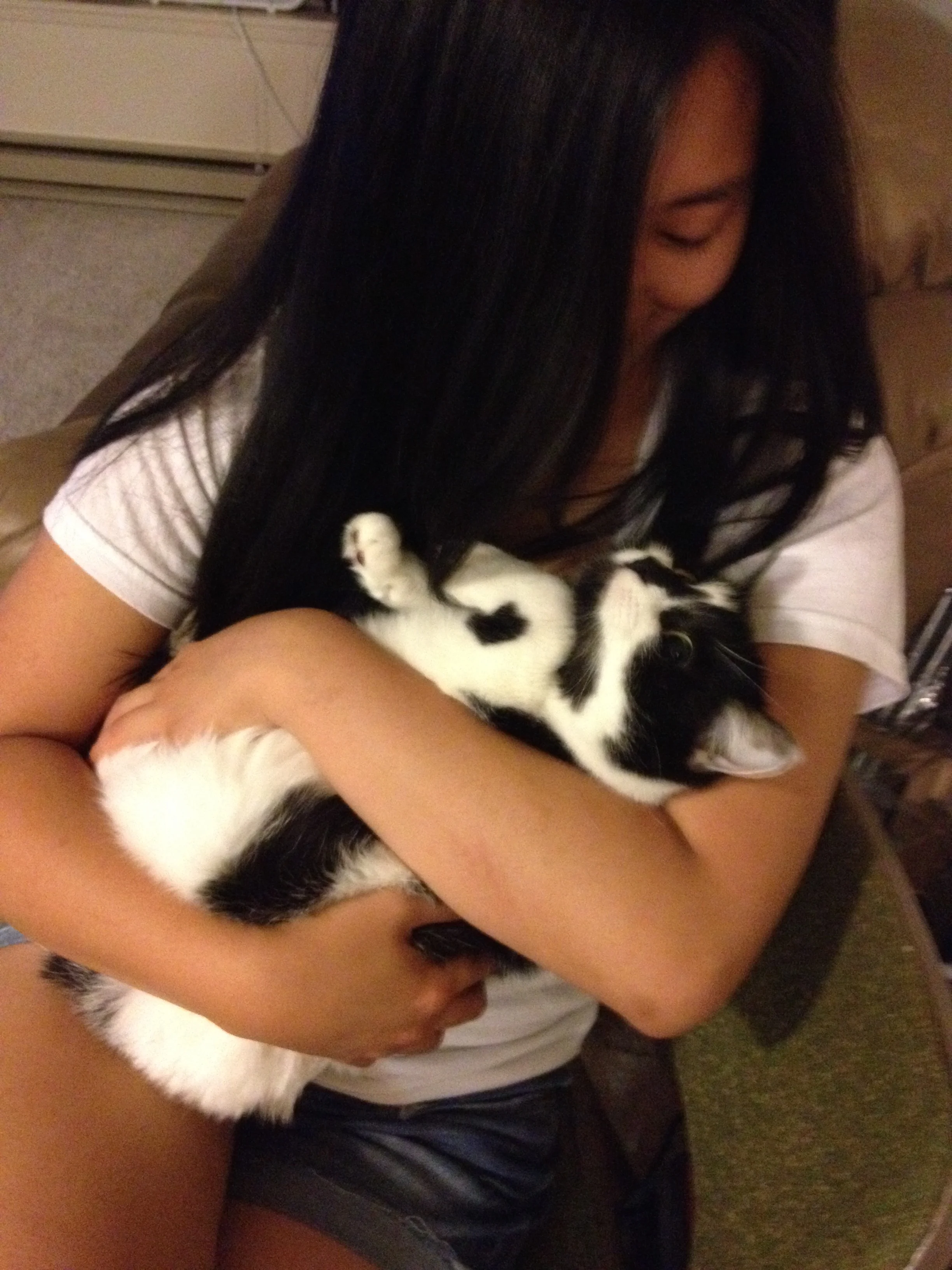 Aimee holding young Snoop.