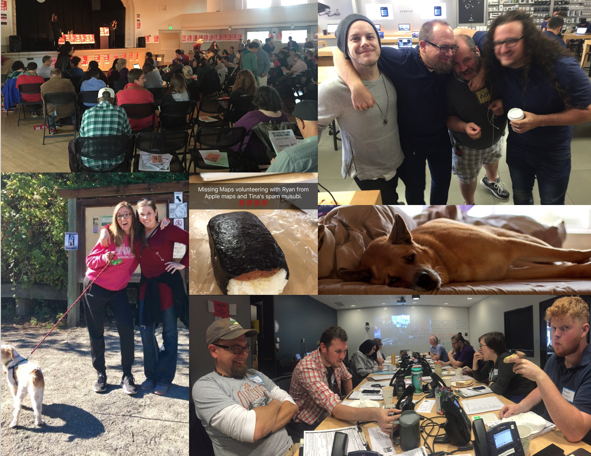September: More city hall meetings with Council member Kshama Sawant; Missing Maps/Red Cross volunteering; hiked Discovery Park with Kira and Elko pup; Doyle pup snuggles; KEXP radio volunteering with Aaron and Evan. 