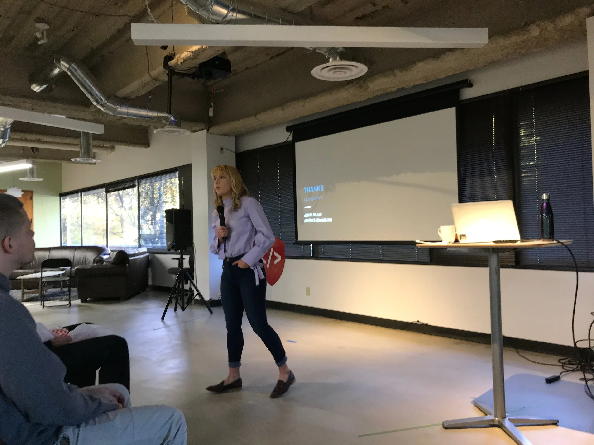 The power hour presentation after our final presentations. My poor cohort waited outside for me while I waited to ask her questions about the accessibility teams at Amazon she kept mentioning in her talk. 