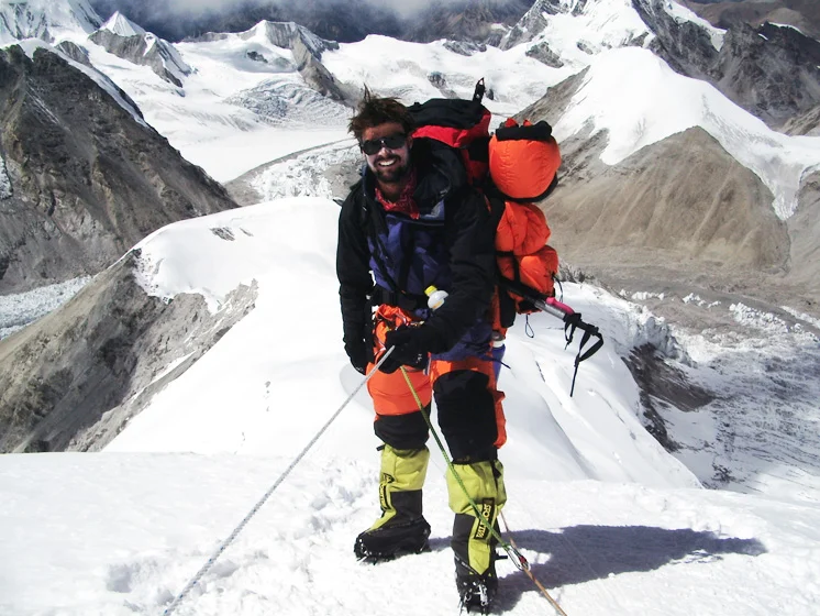 Pete climbing Cho Oyu, Tibet