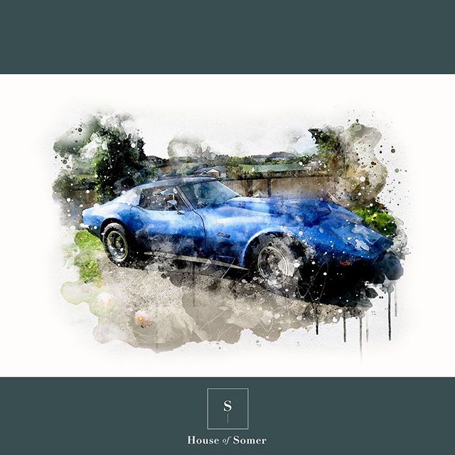 - C3 Corvette Stingray
House of Somer creates custom digital watercolour paintings directly from your photos! 📸 Send us your digital photos and we will turn them into a digital watercolour painting. We will then send your custom artwork via email as
