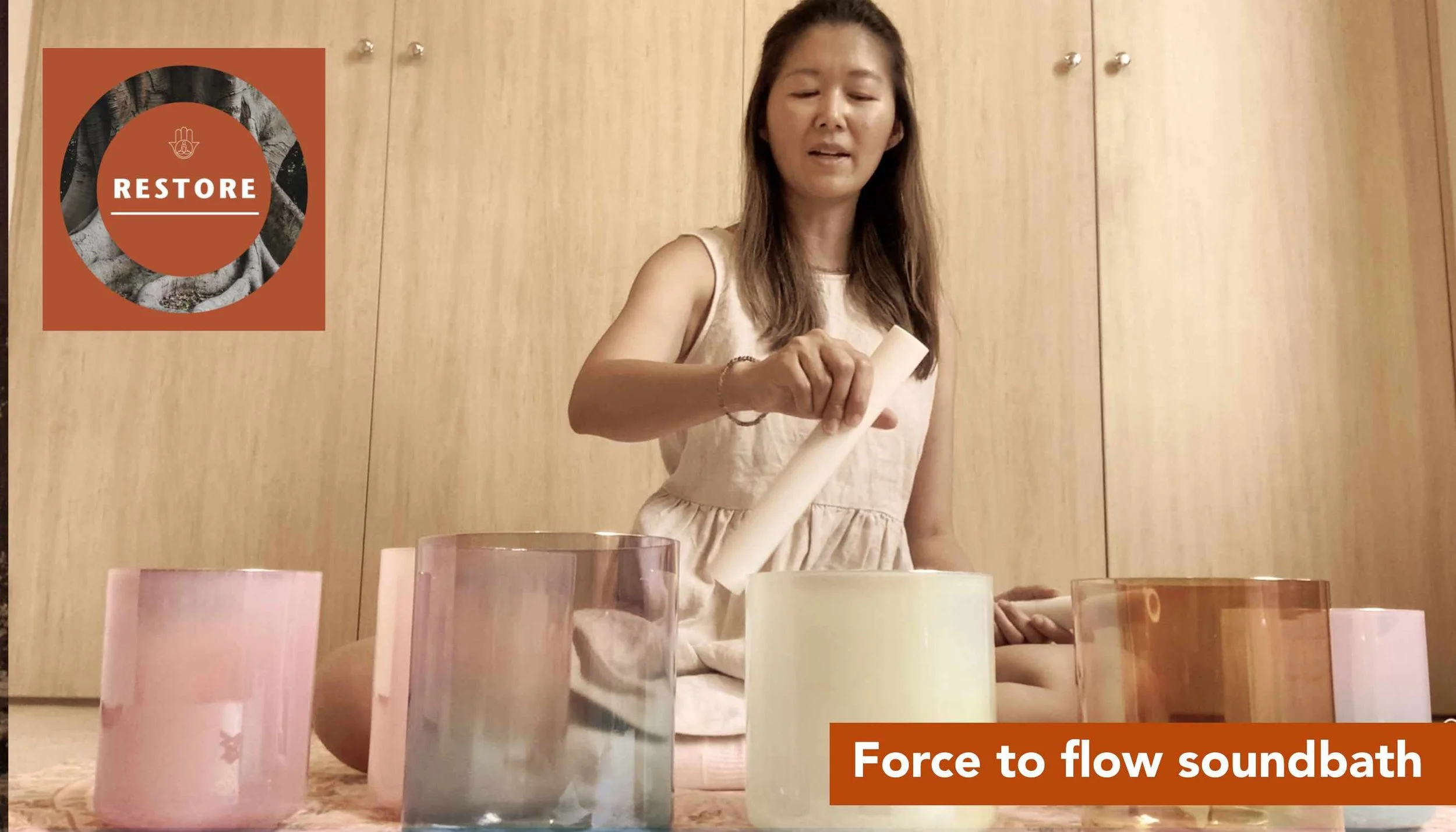 Force to flow soundbath