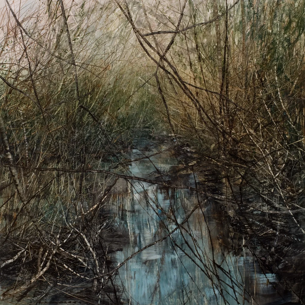 Rivulet Fracture, 2010. Oil on canvas. 120cm x 120cm.
