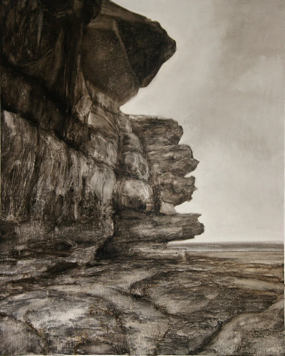 Cliff Face II, 2006. Oil on paper. 84cm x 71cm.