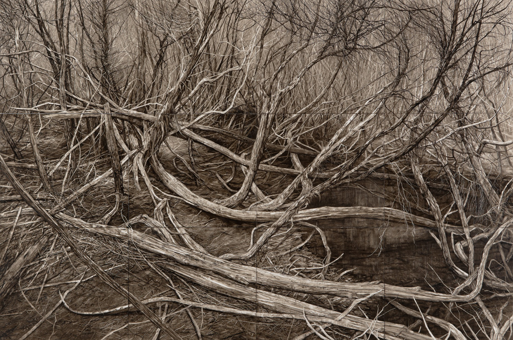 After the Flood, 2014. Oil on Panels. 120cm x 100cm (overall)