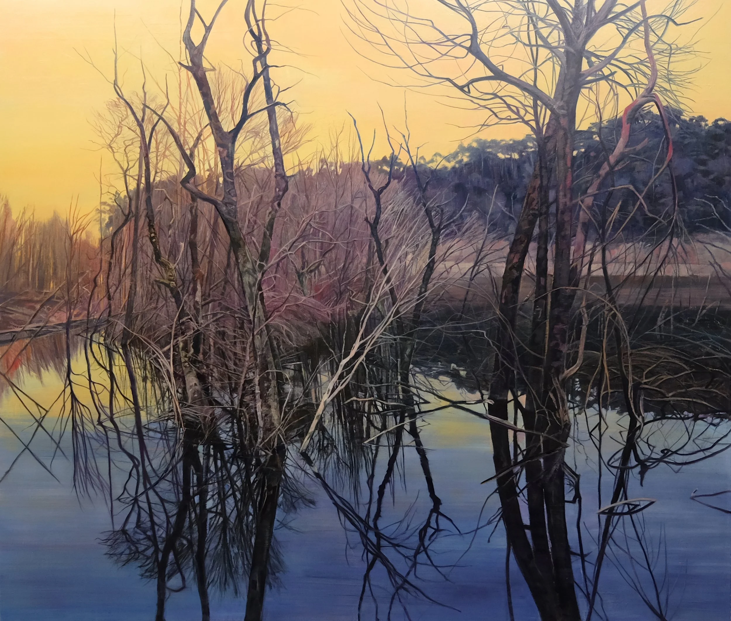 TailingPond, early morning, Oil on Canvas,157cmx184cm