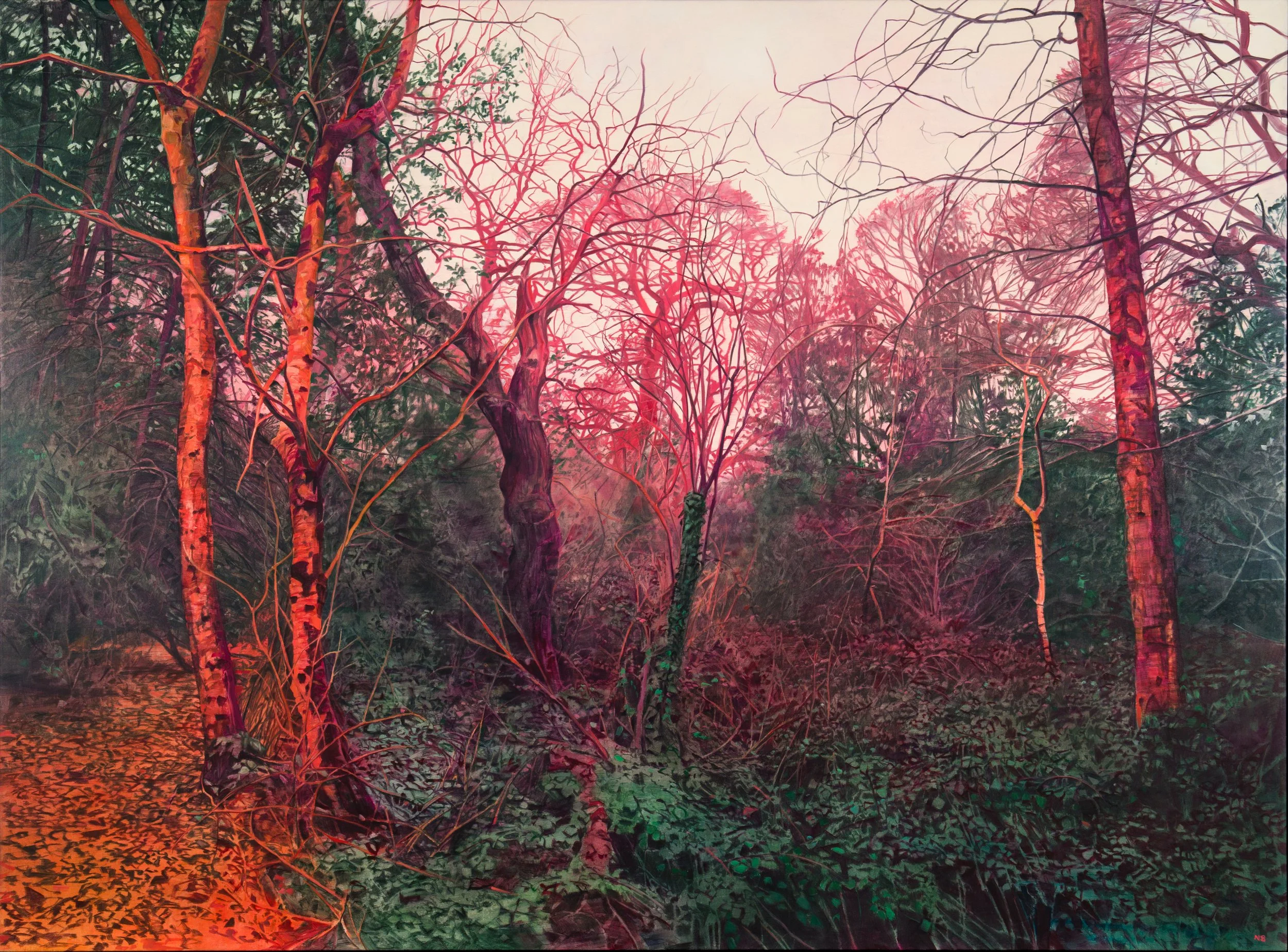 Lost in a wood I, 155cmx204cm, oil on canvas, 2024