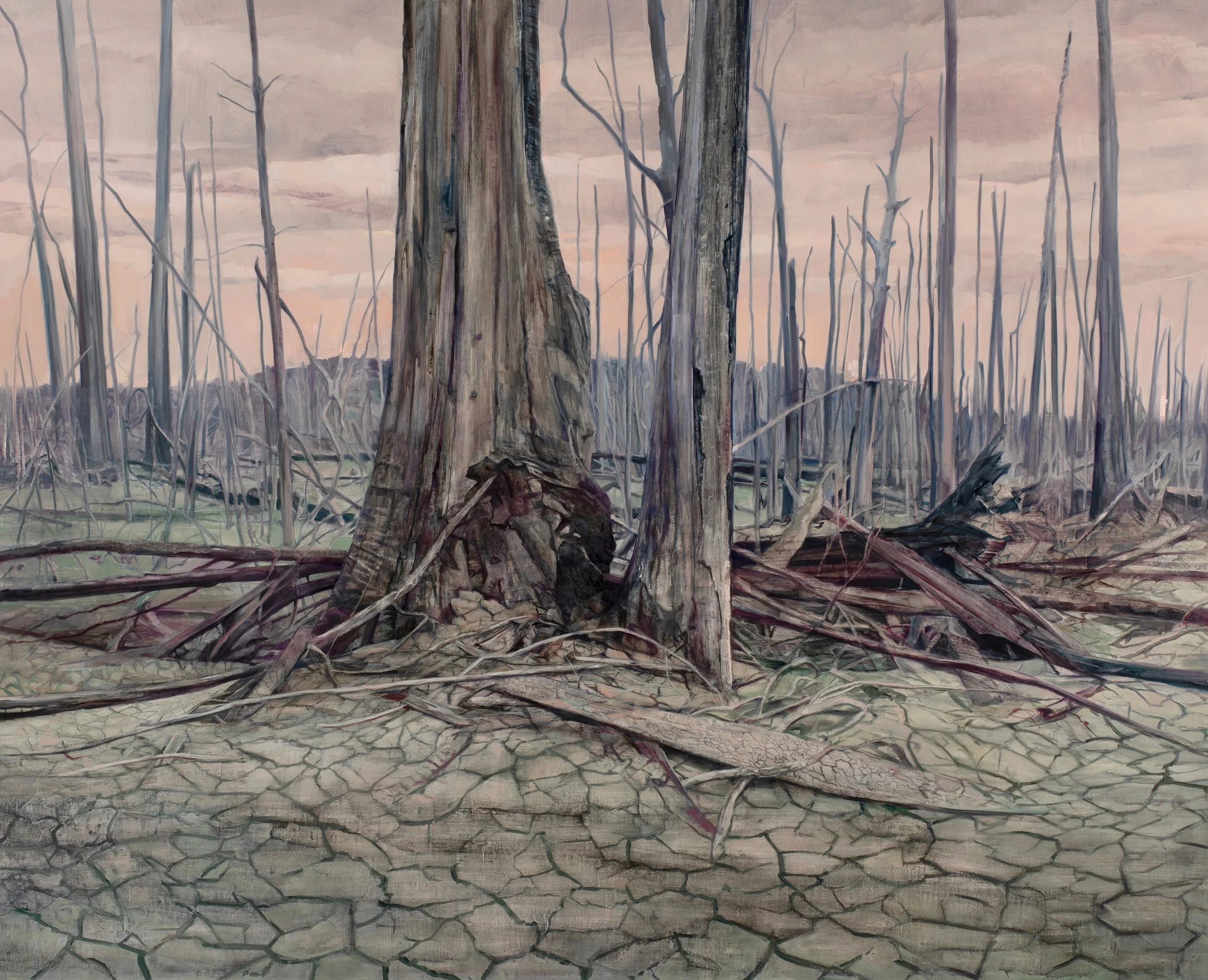 Lake Bed, 189.5cmx154cm, oil on canvas,2024