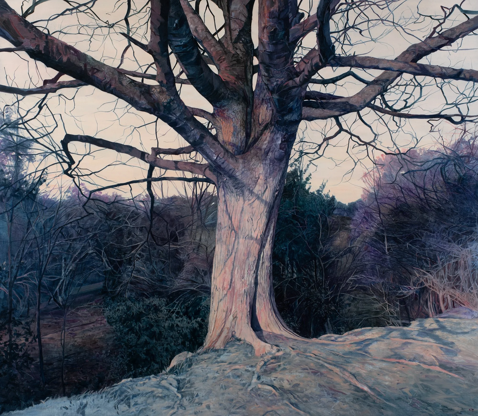 Chalk Pit hollows, Devils Drop,165cm x 189cm, oil on canvas, 2023
