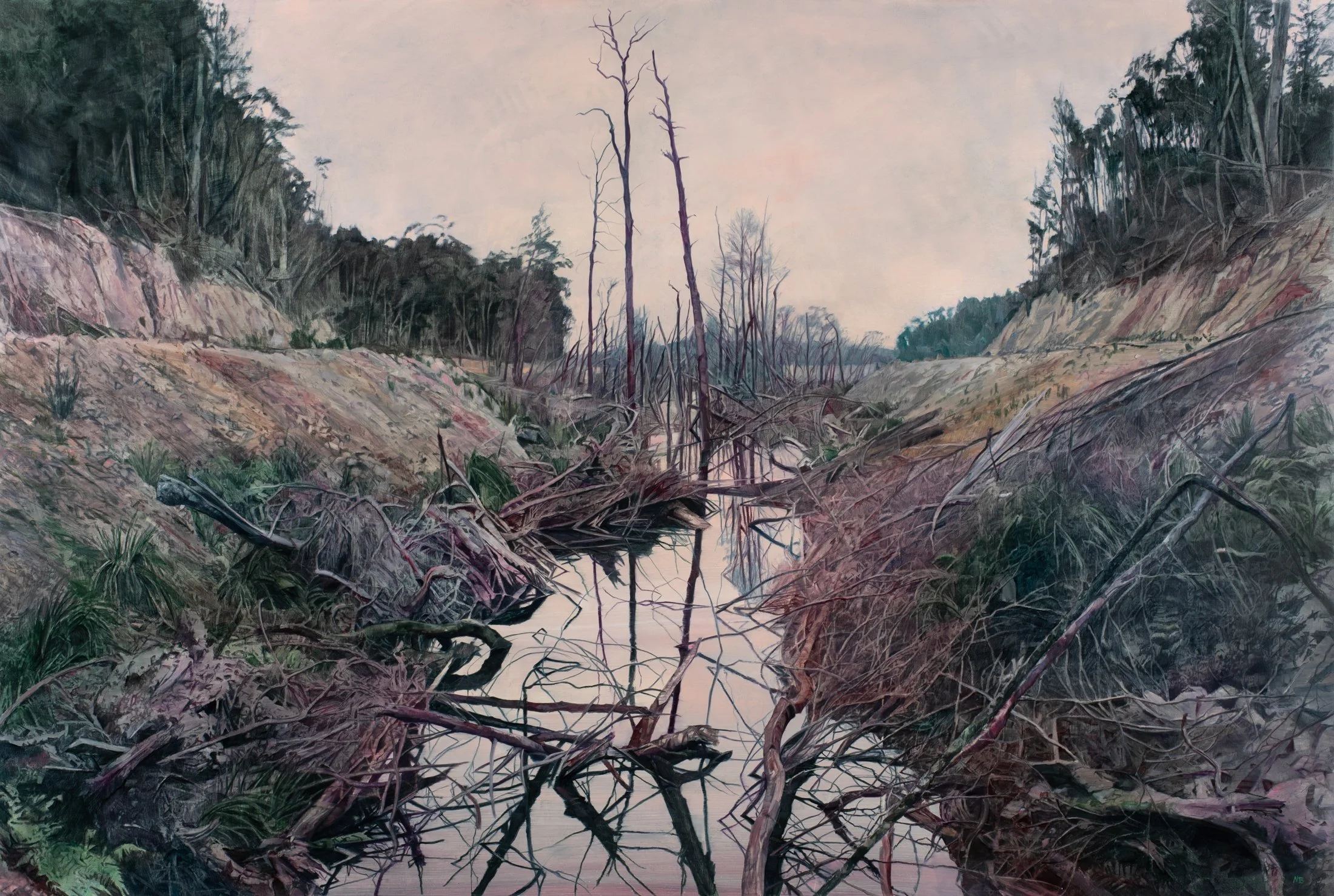 Inlet, oil on canvas, 137cmx204cm, july 2023  