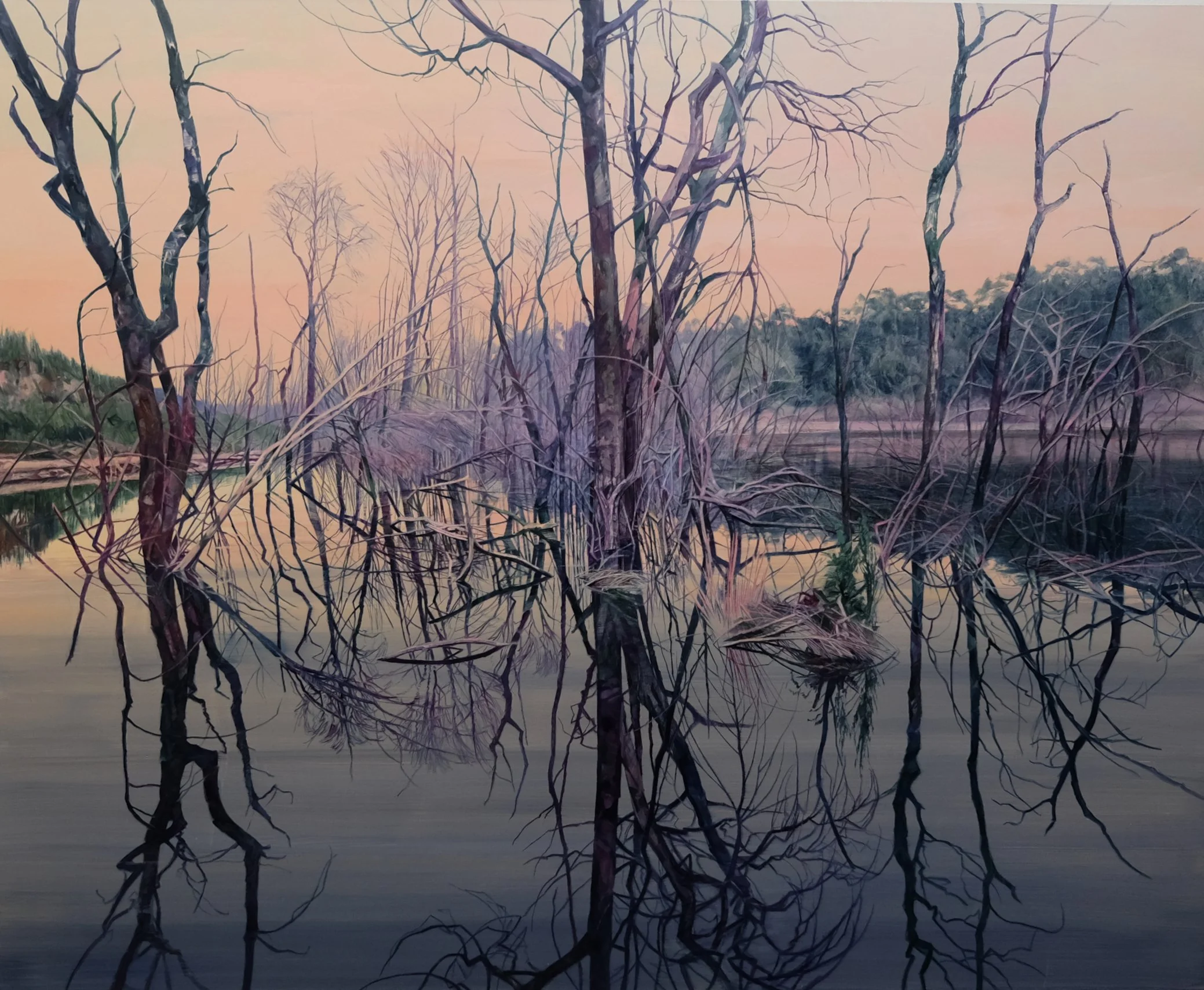 Slipping under, 130cmx160cm, oil on canvas