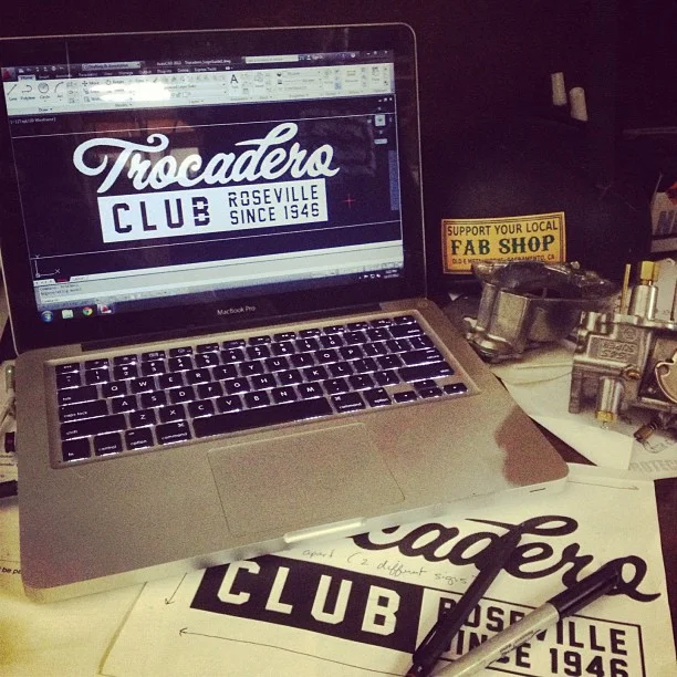  Designing the Trocadero Club sign. 