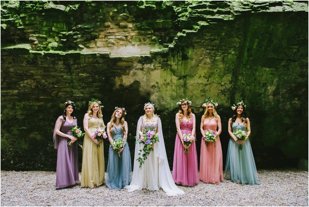 vibrant bridesmaids