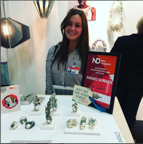 Chloe also picked up the Not on the High Street award at New Designers this year.