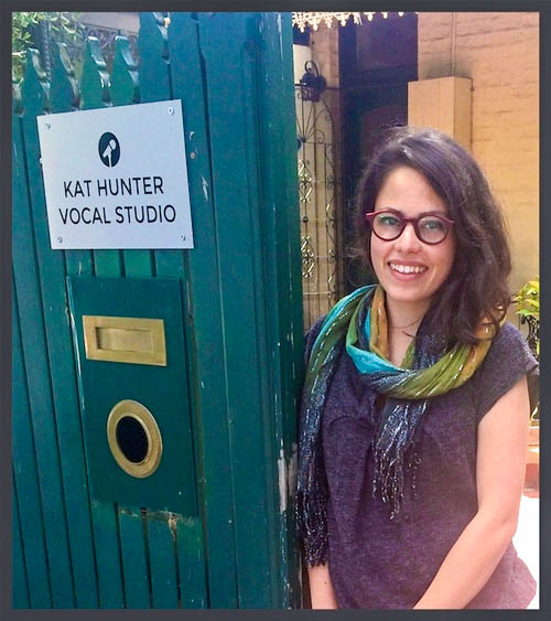 Out the front of the studio, here in Melbourne.