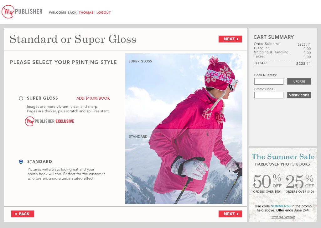 MyPublisher Website UI