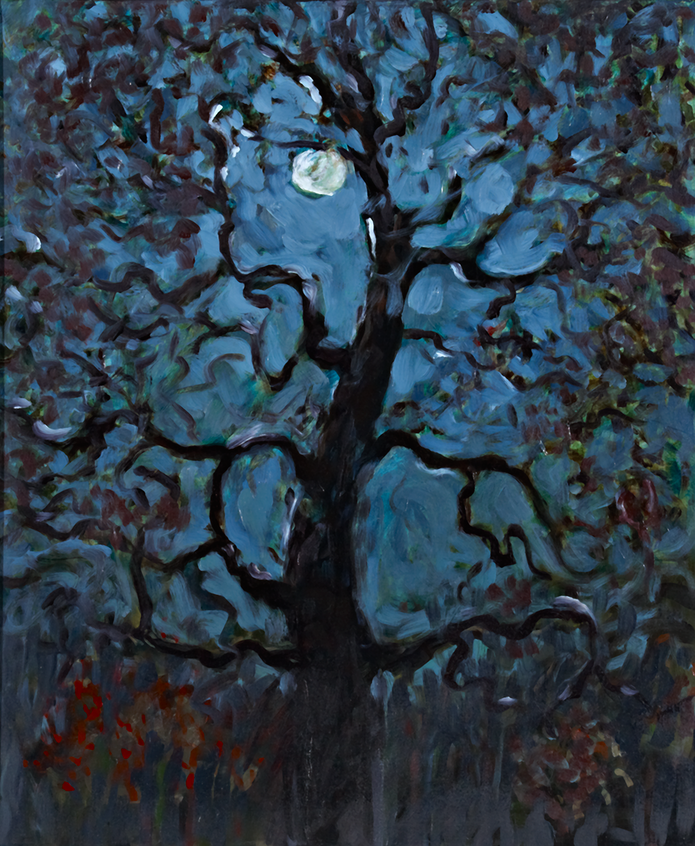 Moonlight Tree oil on canvas 20 x 16