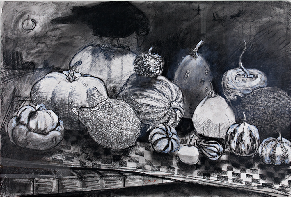 Raven on a Still Life 30 x 44