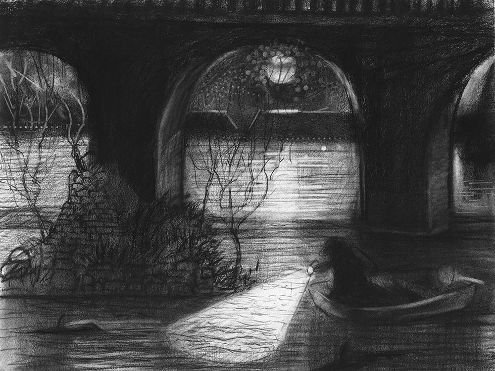 NIght Fishing 22 x 30